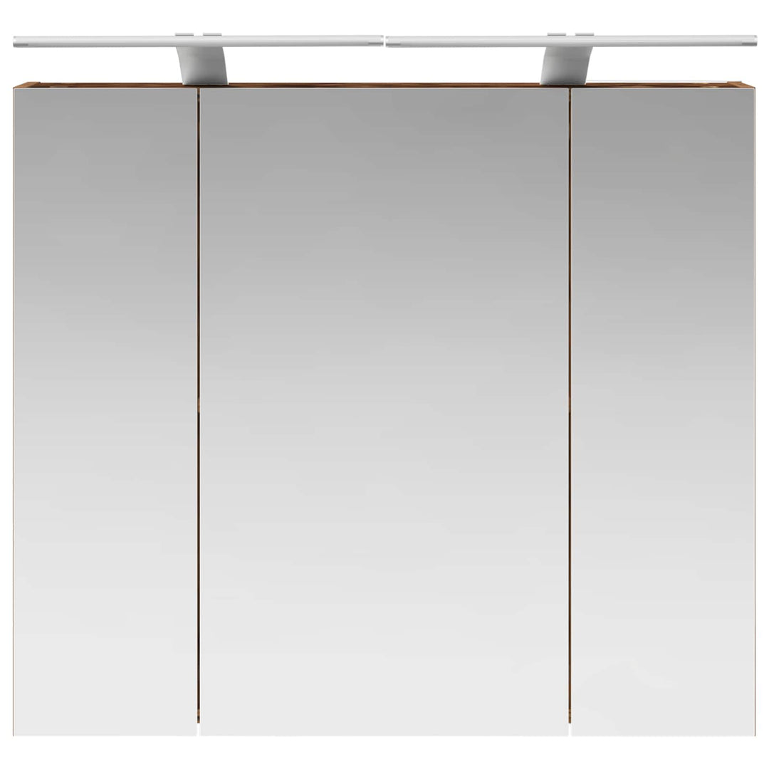 Badeværelsesspejlskab med hylde Gammelt træ 80 x 14.5 x 70 cm