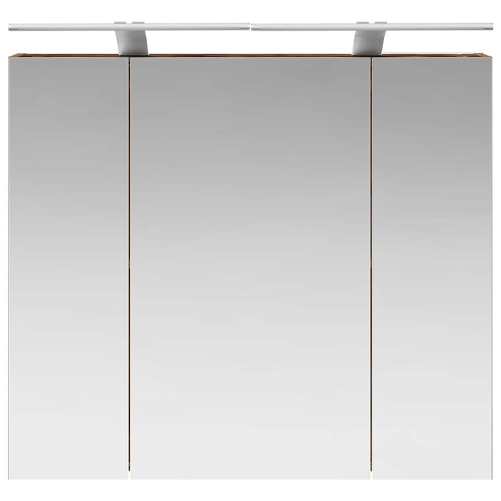 Badeværelsesspejlskab med hylde Gammelt træ 80 x 14.5 x 70 cm
