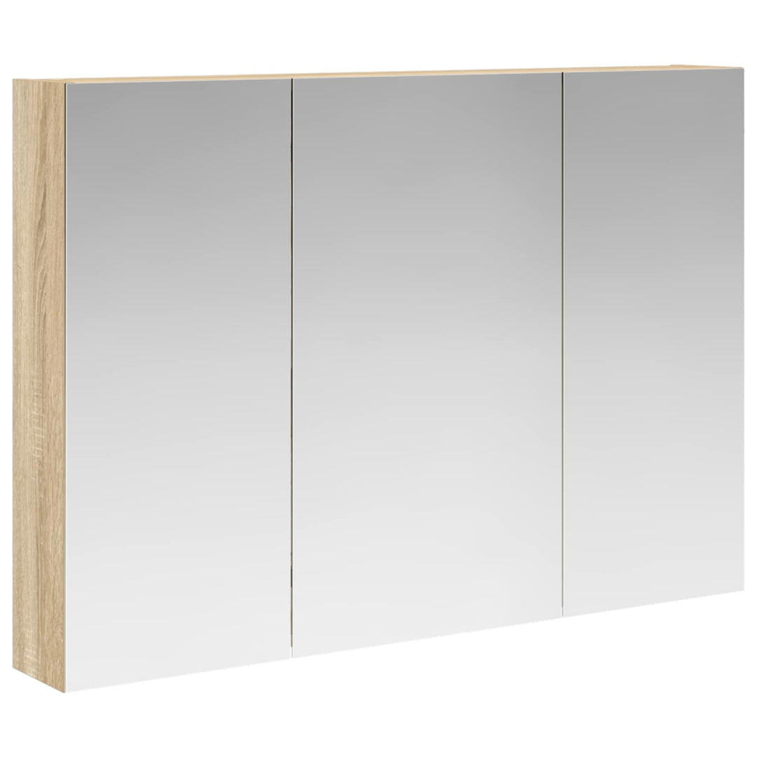 Badeværelsesspejlskab med hylde Sonoma eg 100 x 14,5 x 70 cm