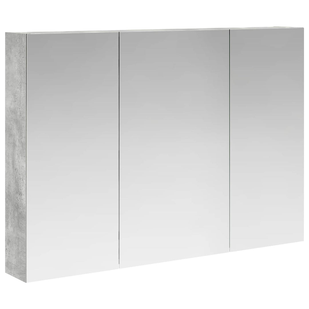 Badeværelsesspejlskab med hylde Beton Grå 100 x 14,5 x 70 cm
