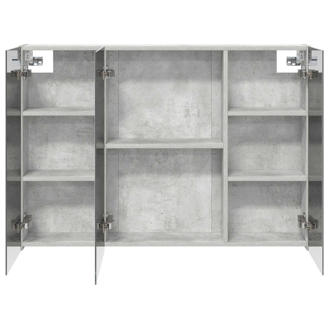 Badeværelsesspejlskab med hylde Beton Grå 100 x 14,5 x 70 cm