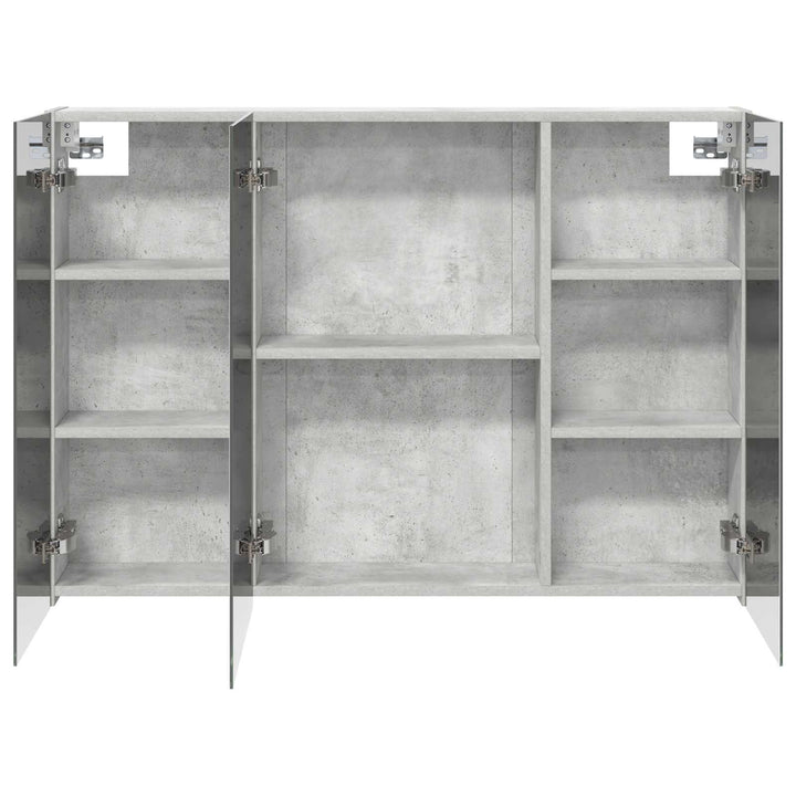 Badeværelsesspejlskab med hylde Beton Grå 100 x 14,5 x 70 cm