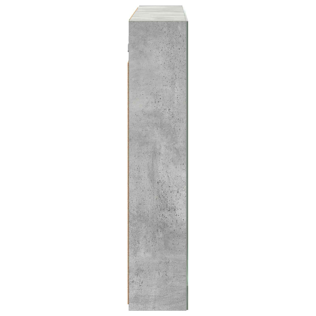 Badeværelsesspejlskab med hylde Beton Grå 100 x 14,5 x 70 cm