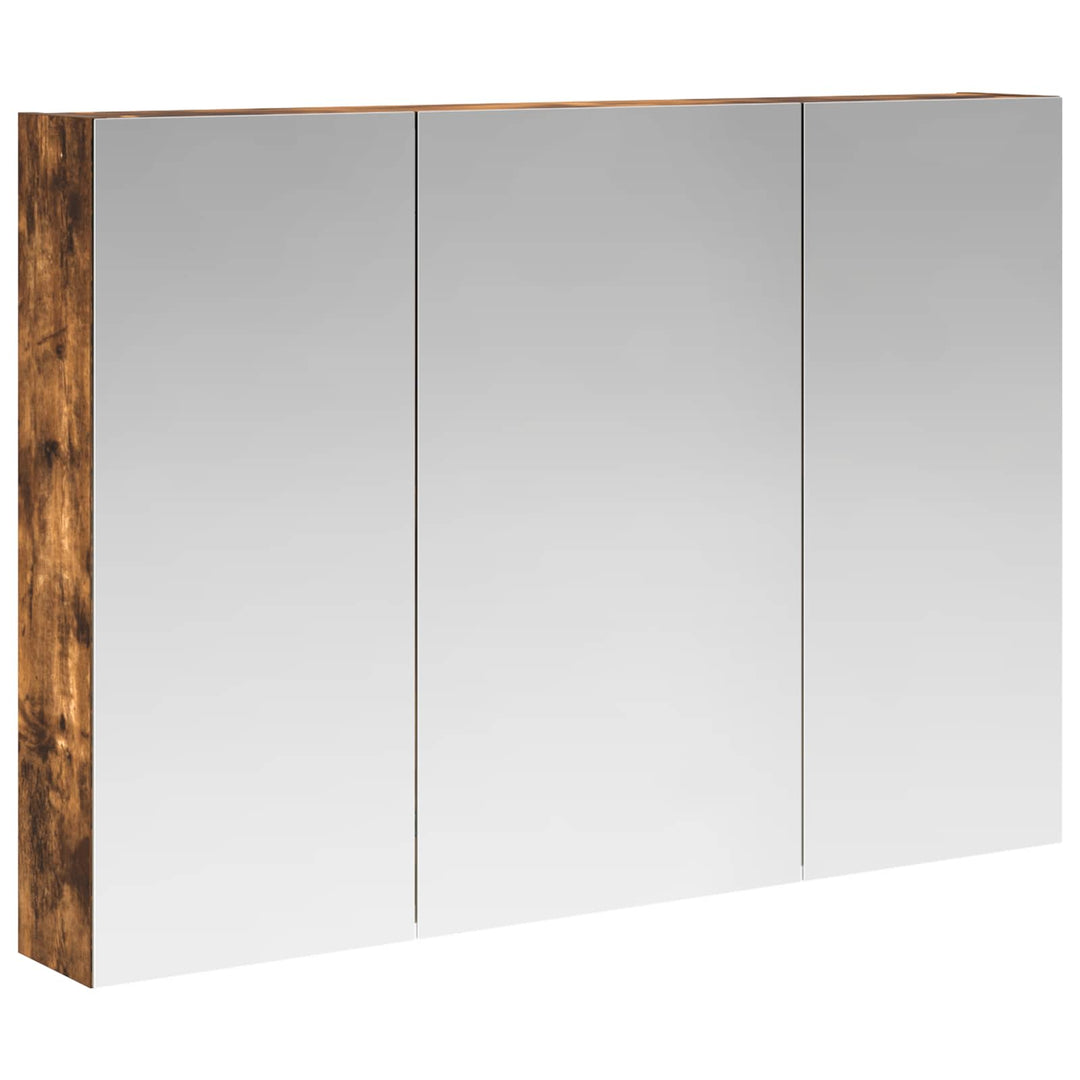 Badeværelsesspejlskab med hylde Røget eg 100 x 14,5 x 70 cm