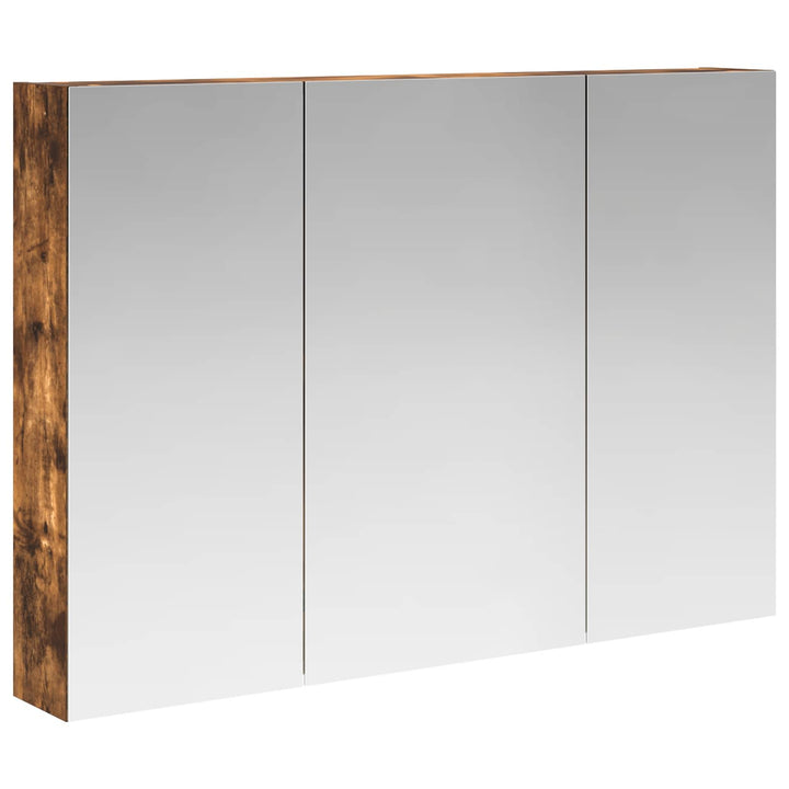 Badeværelsesspejlskab med hylde Røget eg 100 x 14,5 x 70 cm