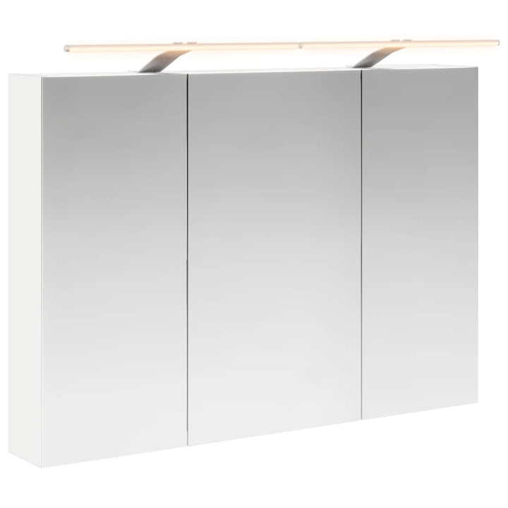 Badeværelsesspejlskab Hvid 100 x 14,5 x 70 cm Konstrueret træ