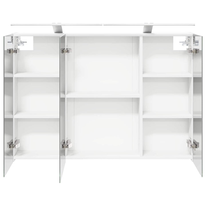 Badeværelsesspejlskab Hvid 100 x 14,5 x 70 cm Konstrueret træ