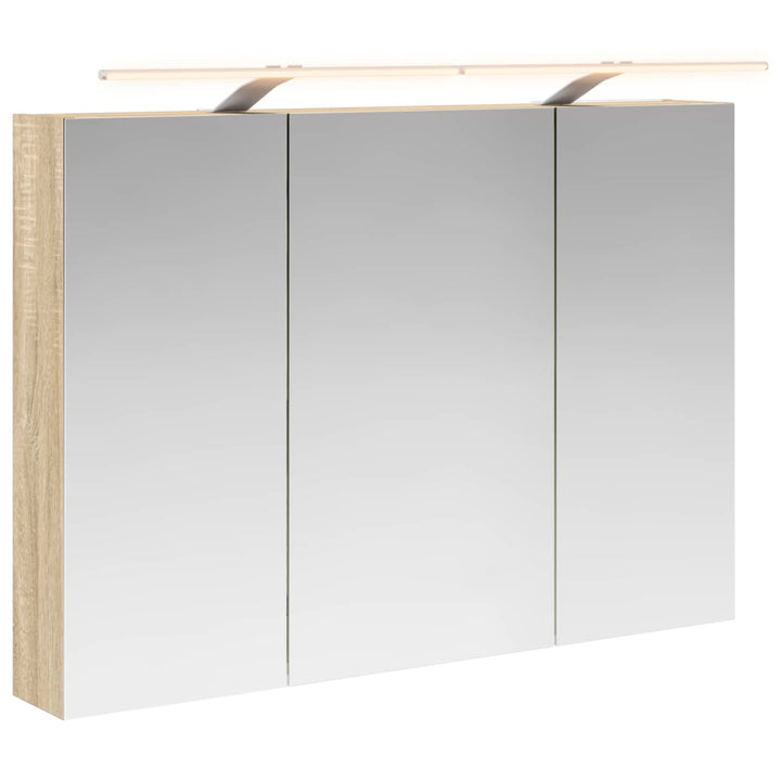 Badeværelsesspejlskab med hylde Sonoma eg 100 x 14,5 x 70 cm