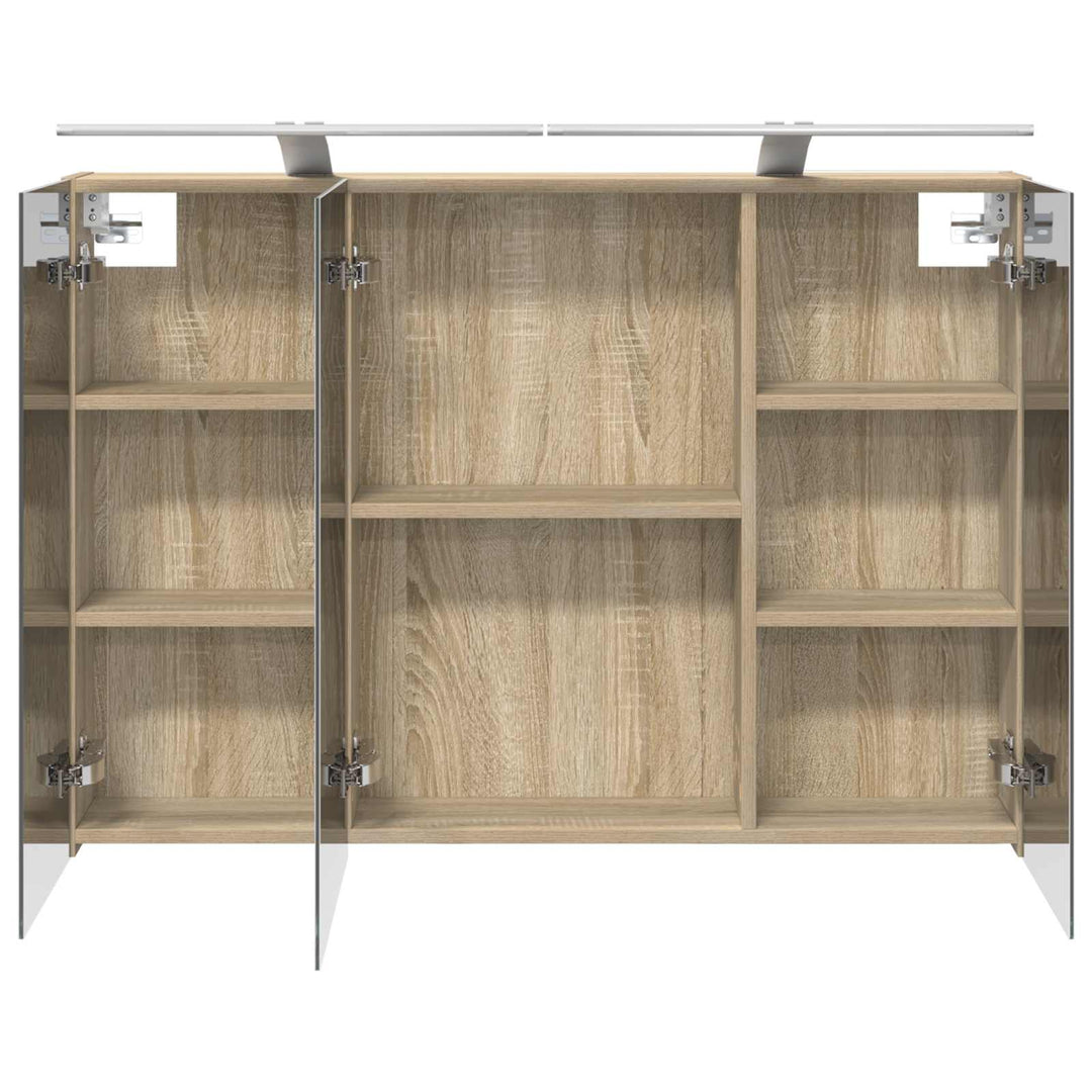 Badeværelsesspejlskab med hylde Sonoma eg 100 x 14,5 x 70 cm