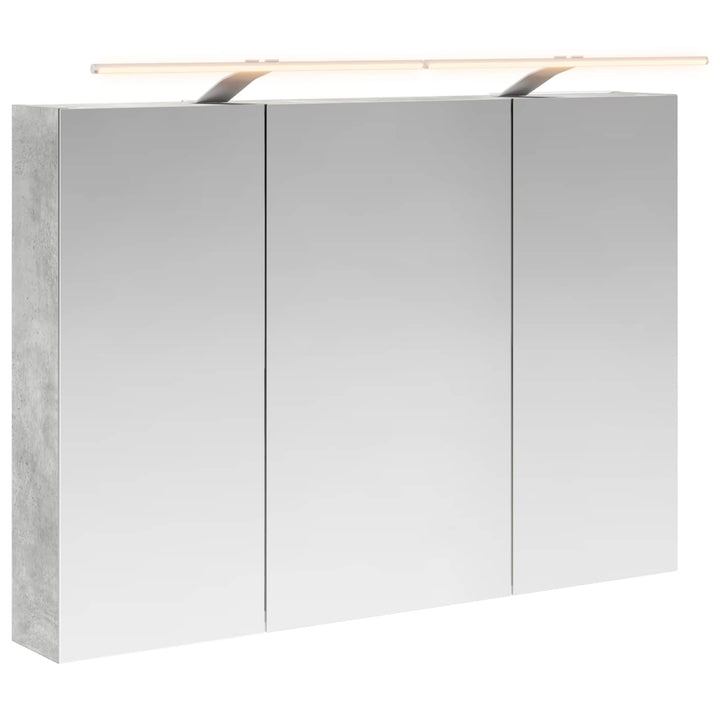 Badeværelsesspejlskab med hylde Beton Grå 100 x 14,5 x 70 cm