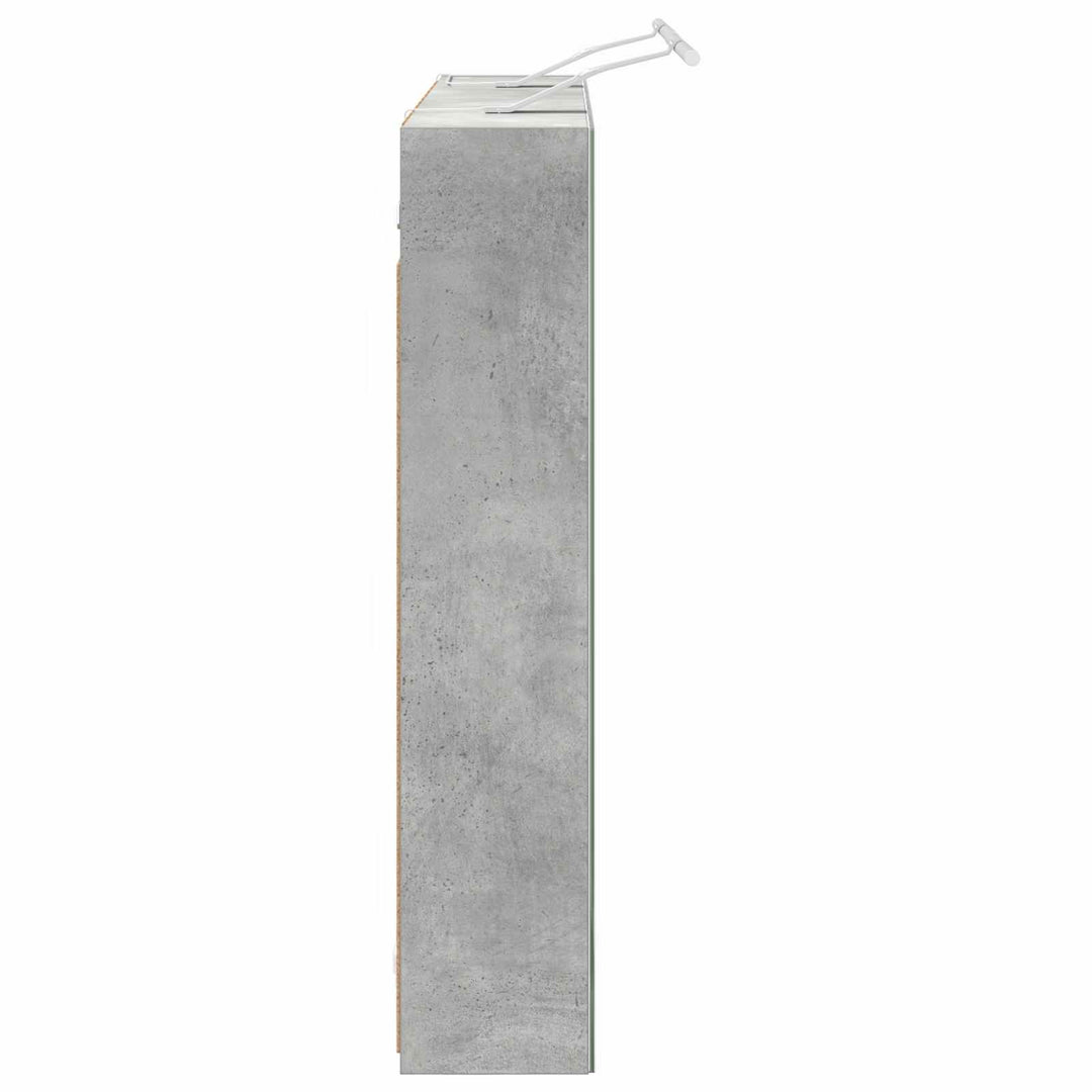 Badeværelsesspejlskab med hylde Beton Grå 100 x 14,5 x 70 cm