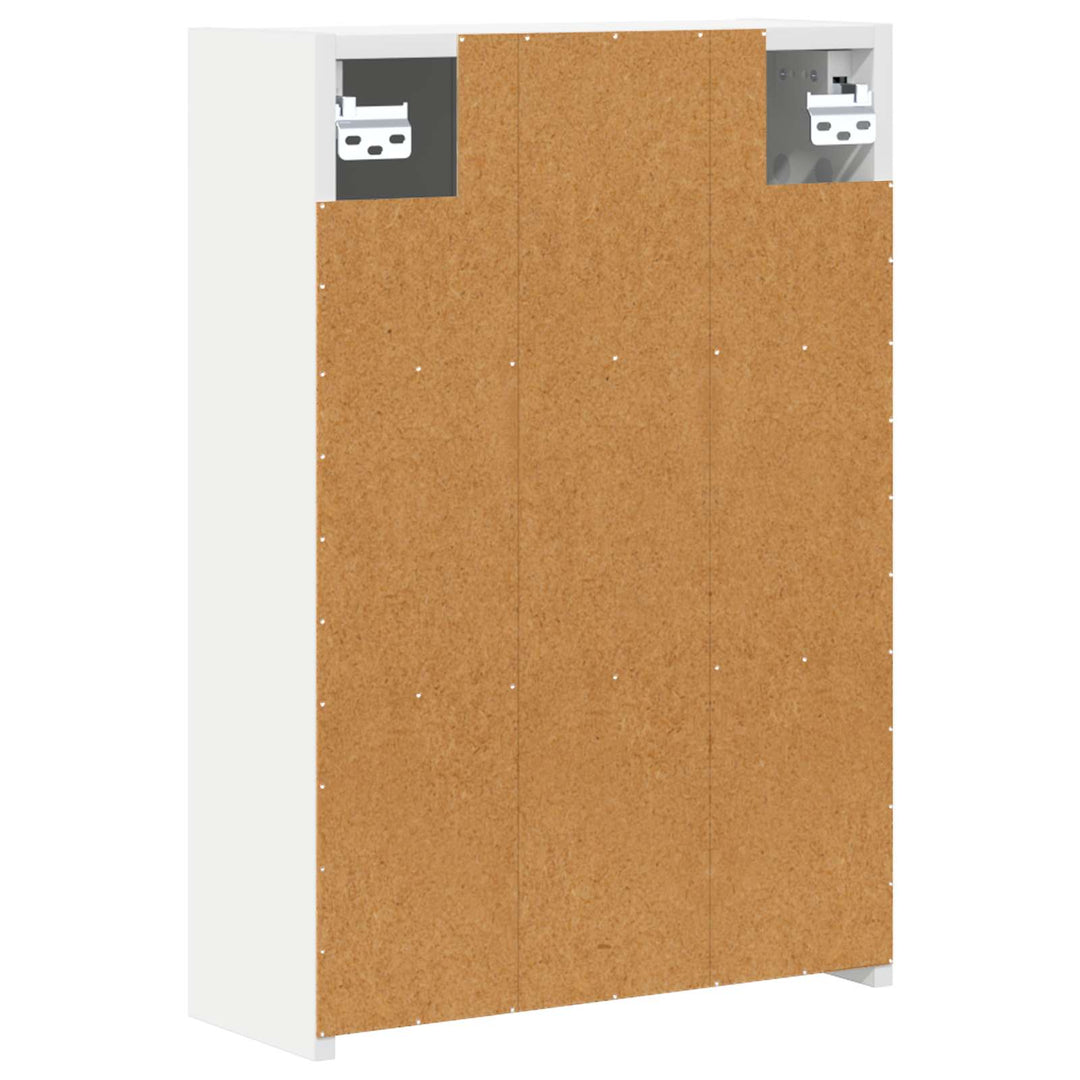 Badeværelsesspejlskab Hvid 43 x 16 x 62.5 cm Konstrueret træ