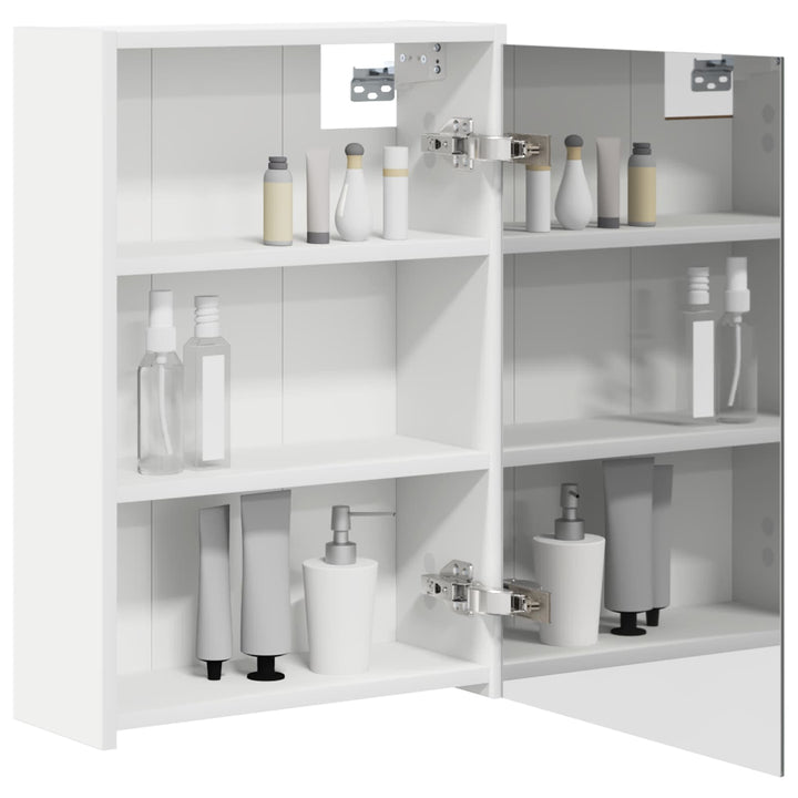 Badeværelsesspejlskab Hvid 43 x 16 x 62.5 cm Konstrueret træ