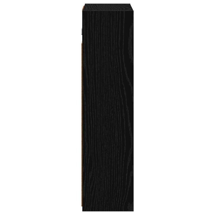 Badeværelsesspejlskab Sort eg 43 x 16 x 62.5 cm Konstrueret træ