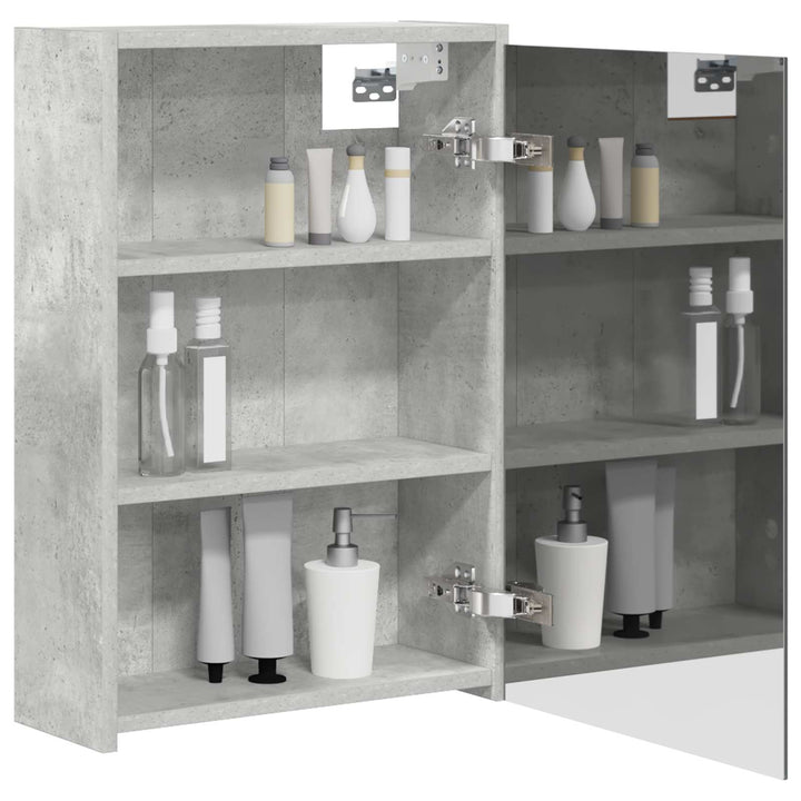 Badeværelsesspejlskab med hylde Beton Grå 43 x 16 x 62.5 cm