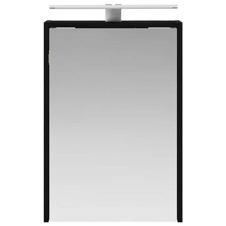 Badeværelsesspejlskab Sort eg 43 x 16 x 62.5 cm Konstrueret træ