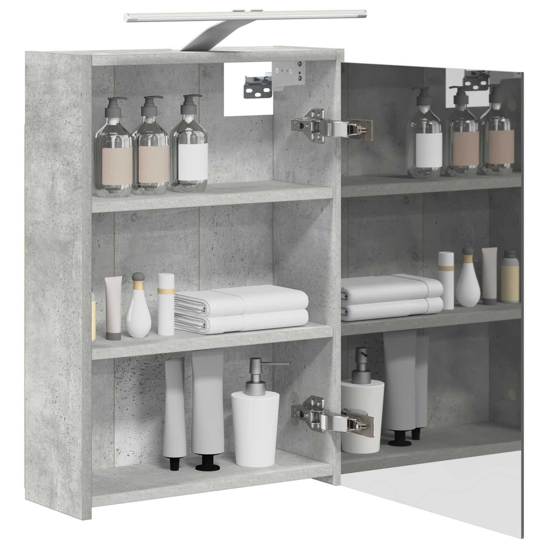 Badeværelsesspejlskab med hylde Beton Grå 43 x 16 x 62.5 cm