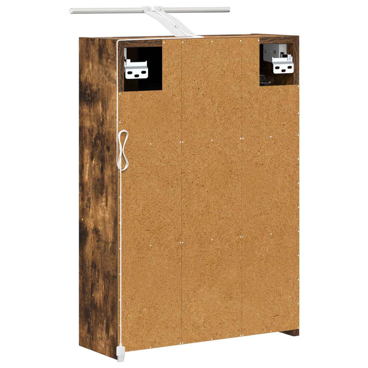 Badeværelsesspejlskab med hylde Røget eg 43 x 16 x 62.5 cm