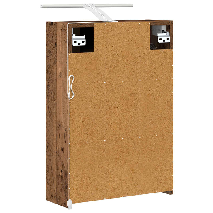 Badeværelsesspejlskab med hylde Gammelt træ 43 x 16 x 62.5 cm