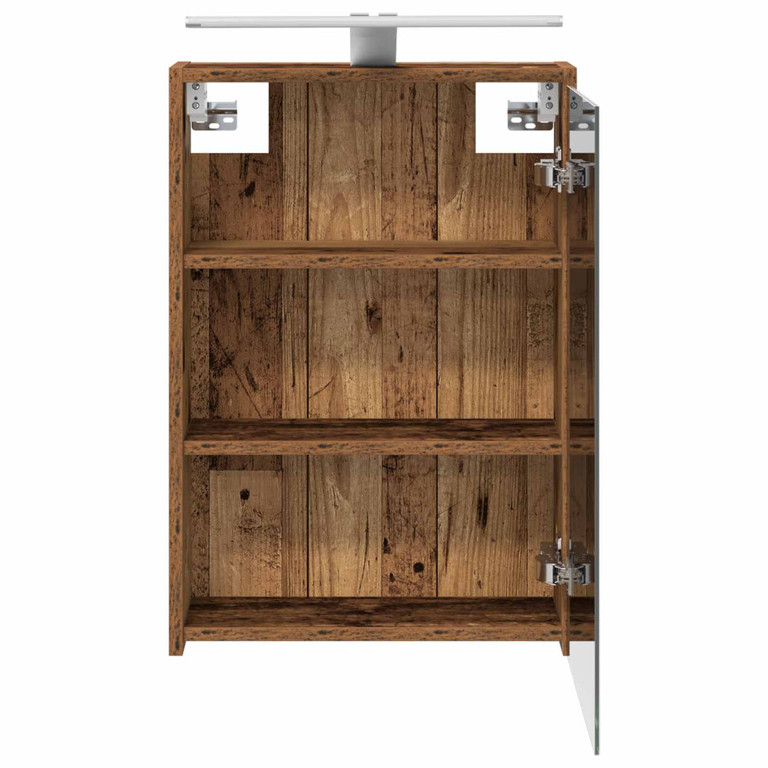 Badeværelsesspejlskab med hylde Gammelt træ 43 x 16 x 62.5 cm