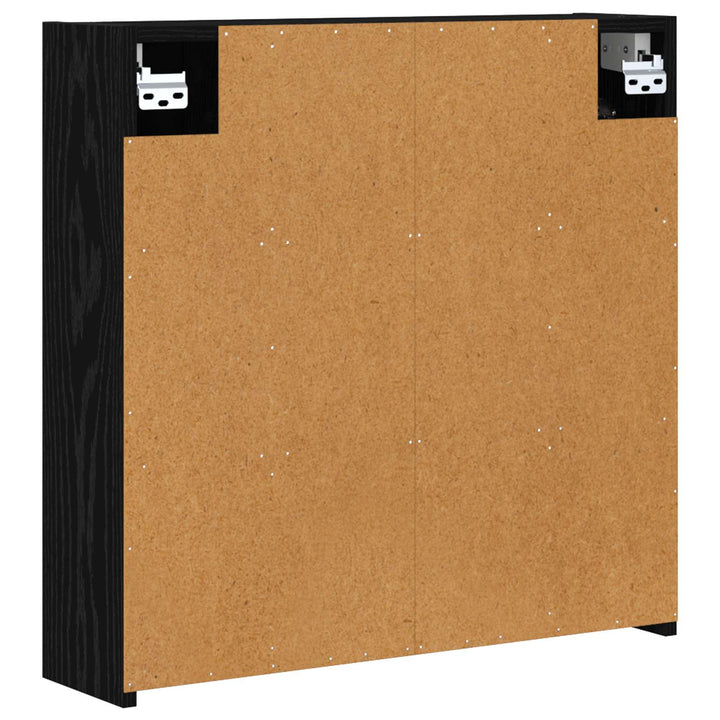 Badeværelsesspejlskab Sort eg 63,5 x 16 x 62,5 cm