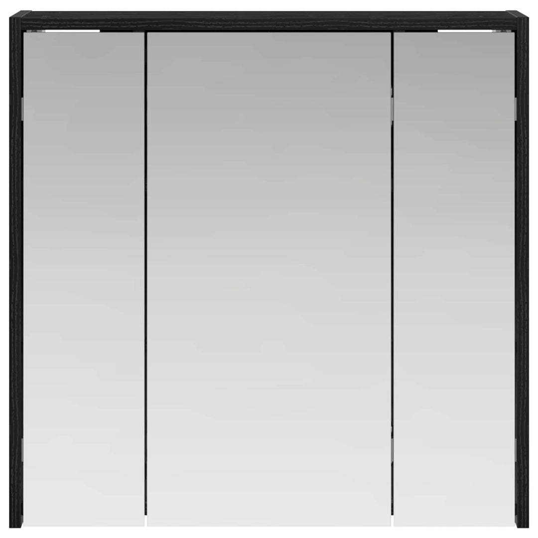 Badeværelsesspejlskab Sort eg 63,5 x 16 x 62,5 cm