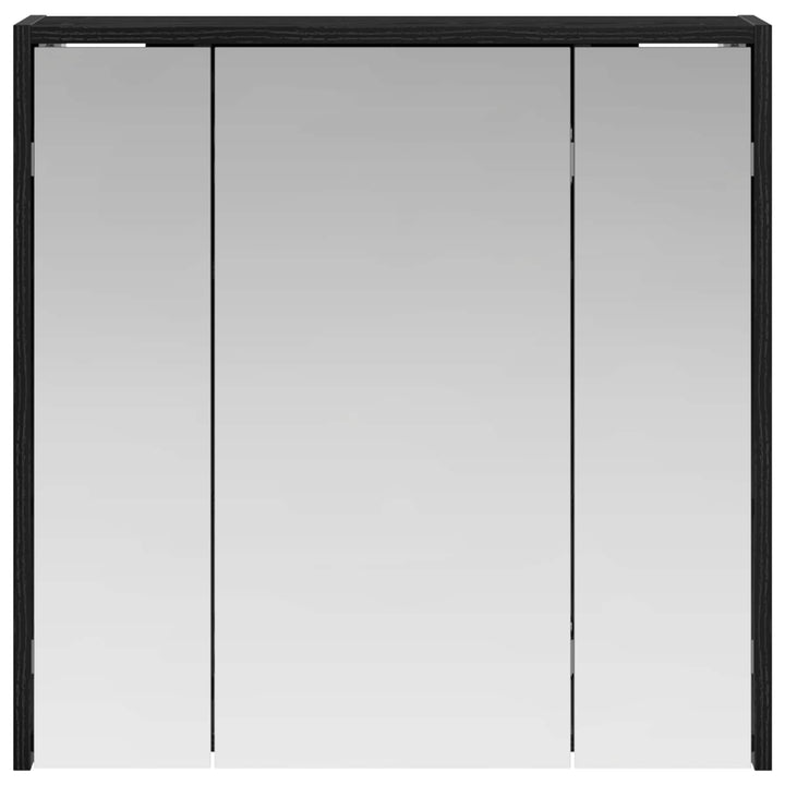 Badeværelsesspejlskab Sort eg 63,5 x 16 x 62,5 cm