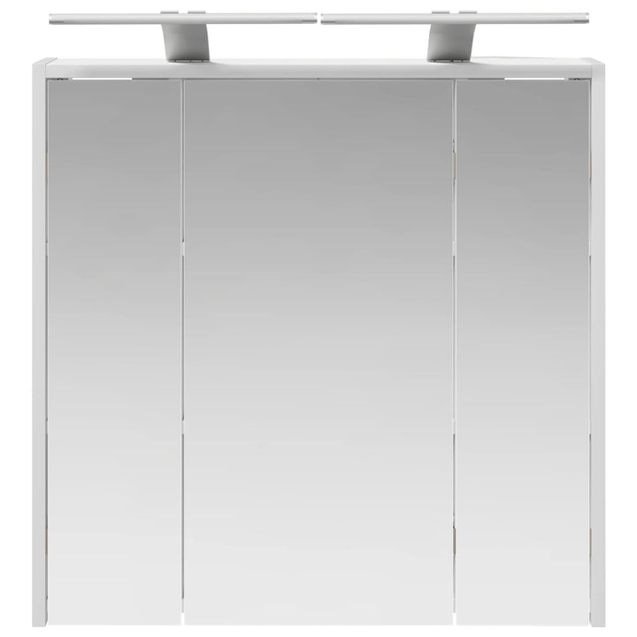 Badeværelsesspejlskab Hvid 63,5 x 16 x 62,5 cm Konstrueret træ