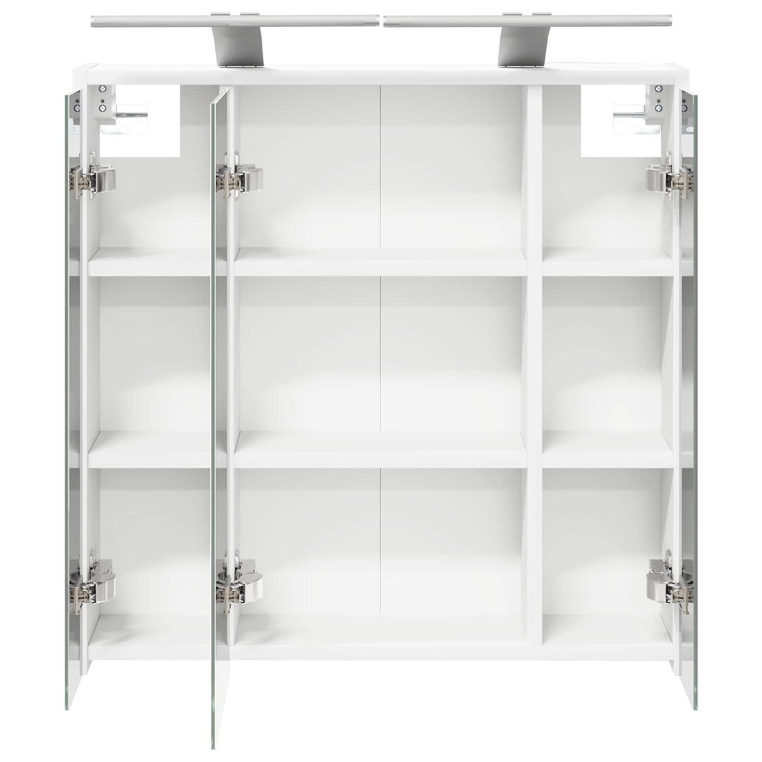 Badeværelsesspejlskab Hvid 63,5 x 16 x 62,5 cm Konstrueret træ