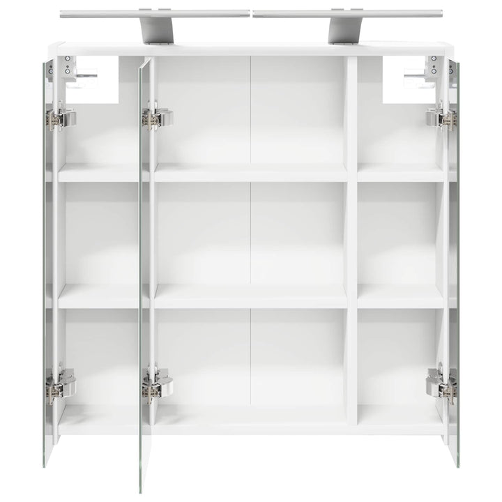 Badeværelsesspejlskab Hvid 63,5 x 16 x 62,5 cm Konstrueret træ