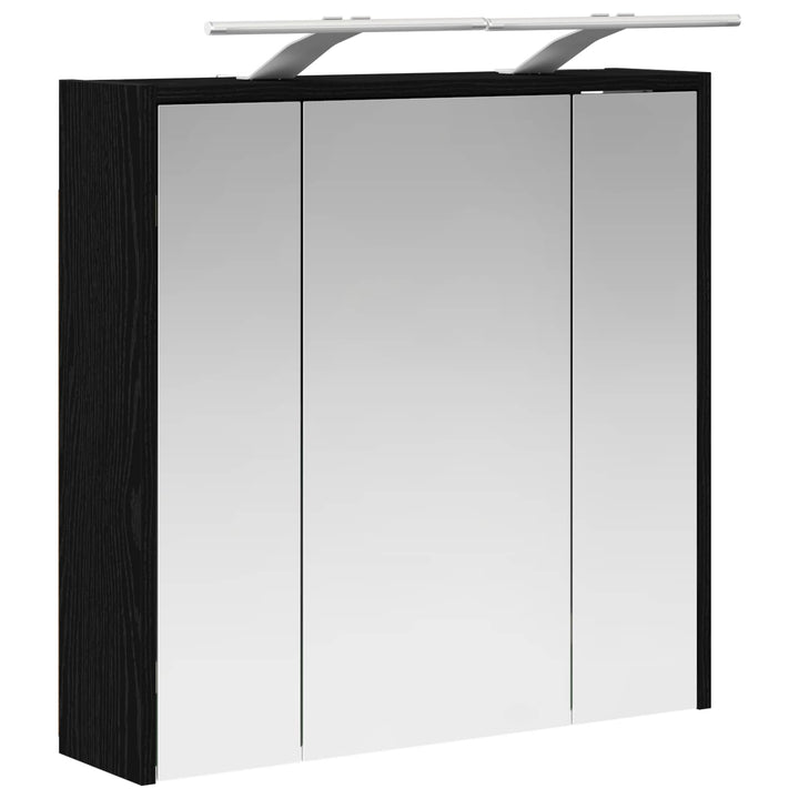 Badeværelsesspejlskab Sort eg 63,5 x 16 x 62,5 cm