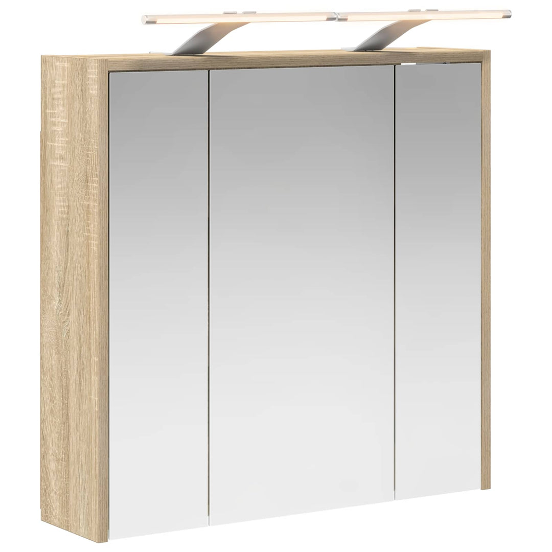 Badeværelsesspejlskab Sonoma eg 63,5 x 16 x 62,5 cm