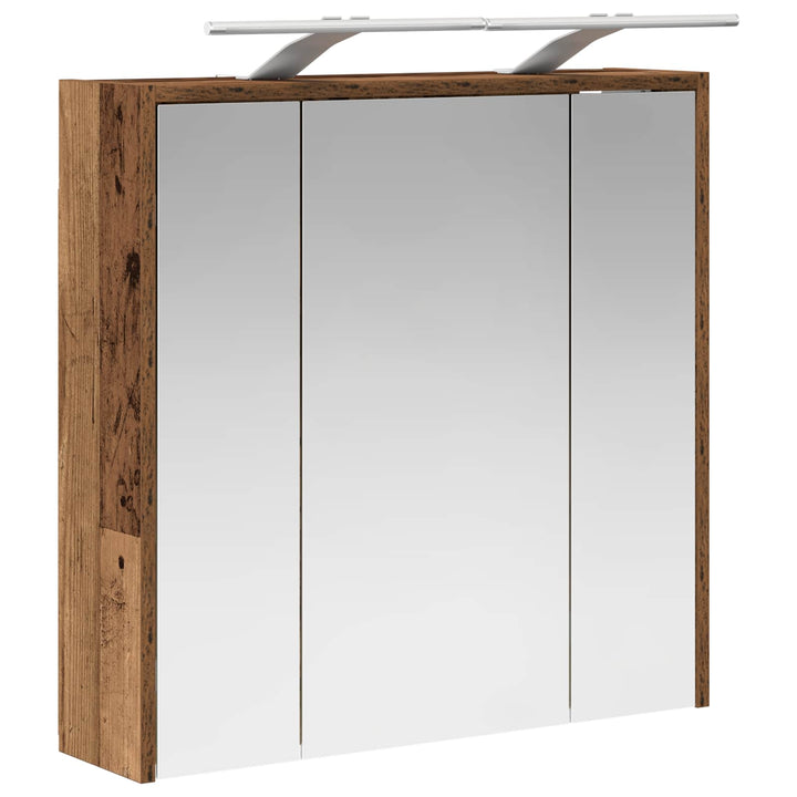 Badeværelsesspejlskab Gammelt træ 63,5 x 16 x 62,5 cm