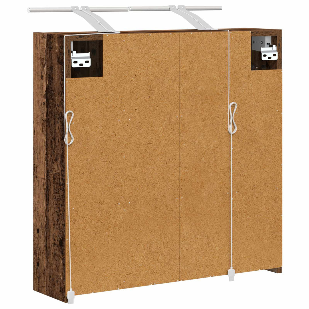 Badeværelsesspejlskab Gammelt træ 63,5 x 16 x 62,5 cm
