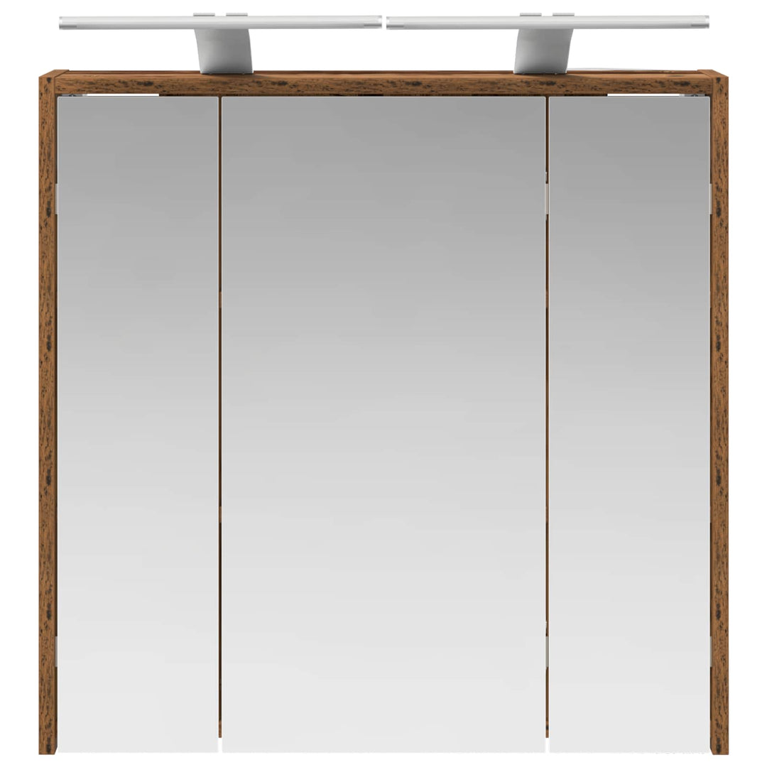 Badeværelsesspejlskab Gammelt træ 63,5 x 16 x 62,5 cm