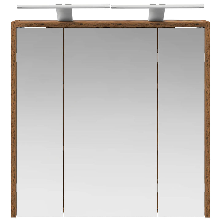 Badeværelsesspejlskab Gammelt træ 63,5 x 16 x 62,5 cm
