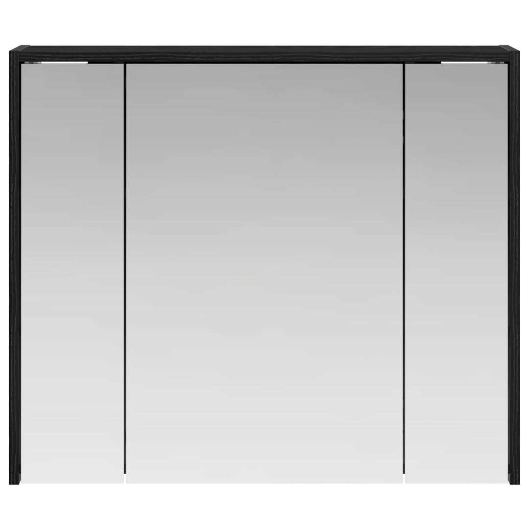 Badeværelsesspejlskab Sort eg 73,5 x 16 x 62,5 cm
