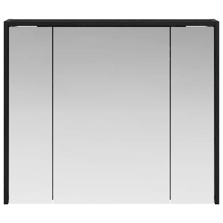 Badeværelsesspejlskab Sort eg 73,5 x 16 x 62,5 cm