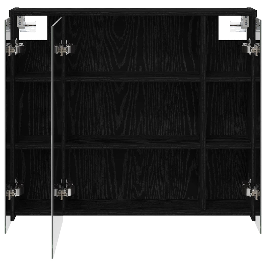 Badeværelsesspejlskab Sort eg 73,5 x 16 x 62,5 cm