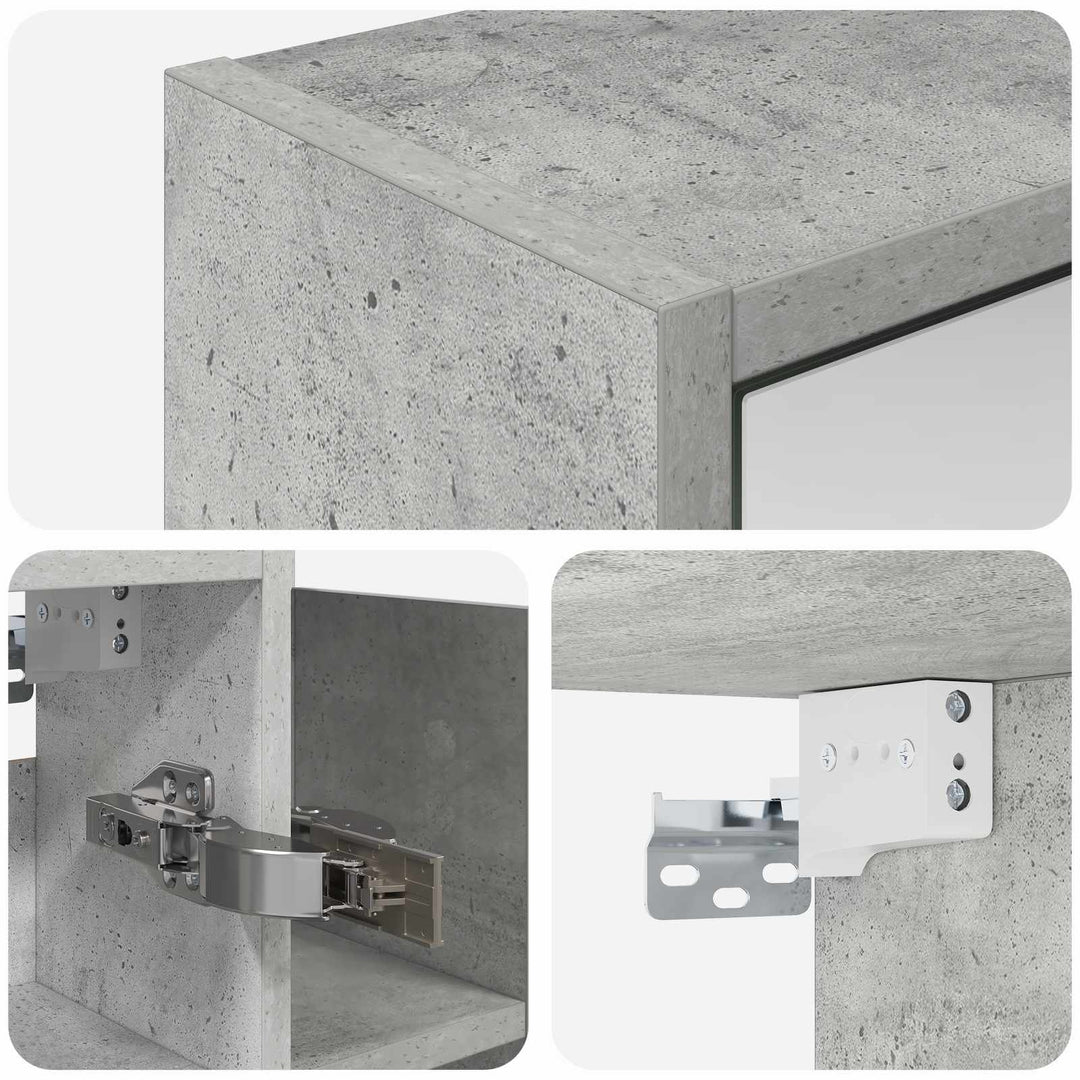 Badeværelsesspejlskab Beton Grå 73,5 x 16 x 62,5 cm