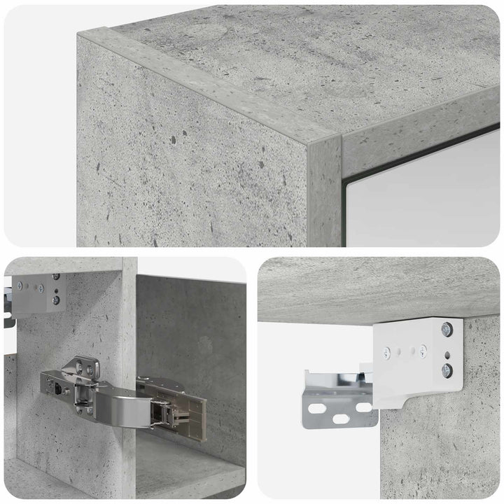 Badeværelsesspejlskab Beton Grå 73,5 x 16 x 62,5 cm