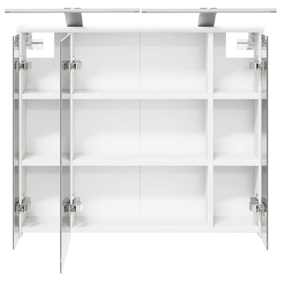 Badeværelsesspejlskab Hvid 73,5 x 16 x 62,5 cm Konstrueret træ
