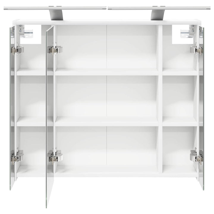 Badeværelsesspejlskab Hvid 73,5 x 16 x 62,5 cm Konstrueret træ