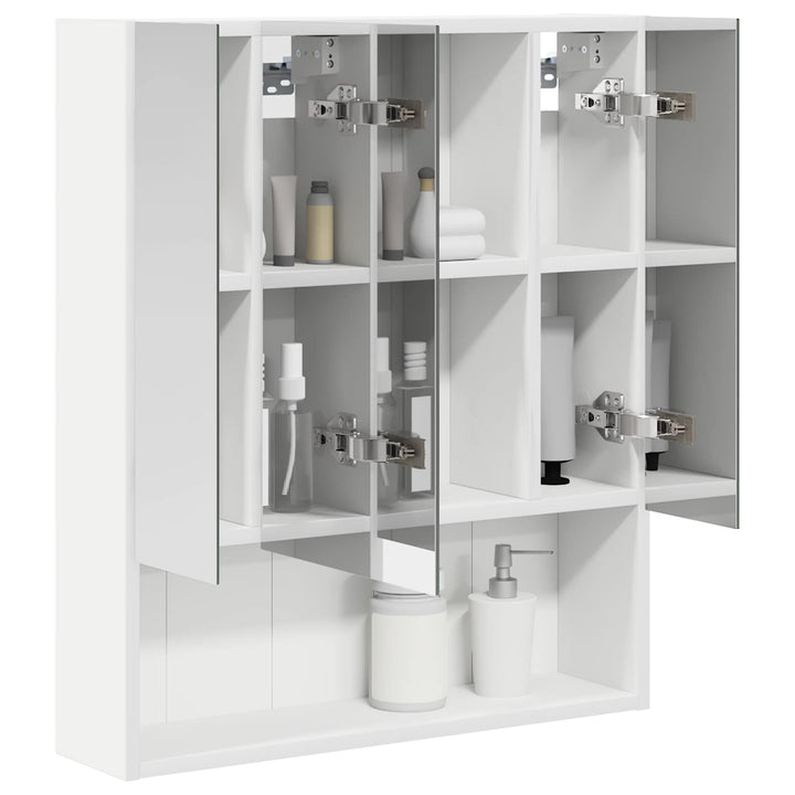 Badeværelsesspejlskab Hvid 60 x 14.5 x 70 cm Konstrueret træ