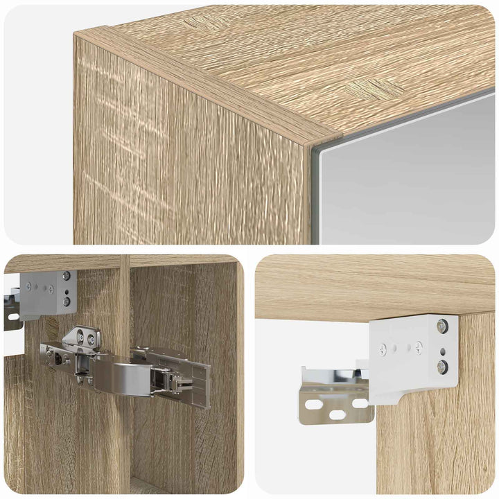 Badeværelsesspejlskab med hylde Sonoma eg 60 x 14.5 x 70 cm