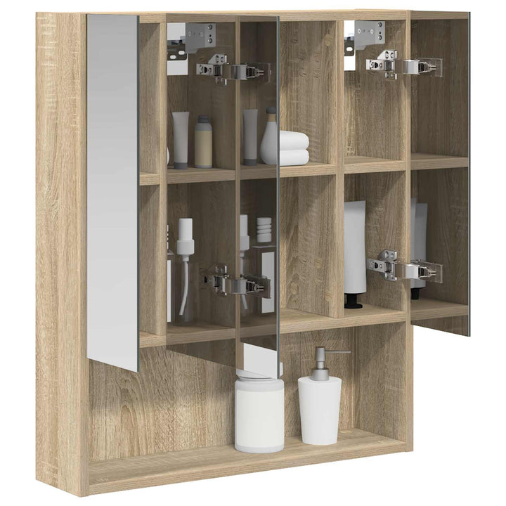 Badeværelsesspejlskab med hylde Sonoma eg 60 x 14.5 x 70 cm