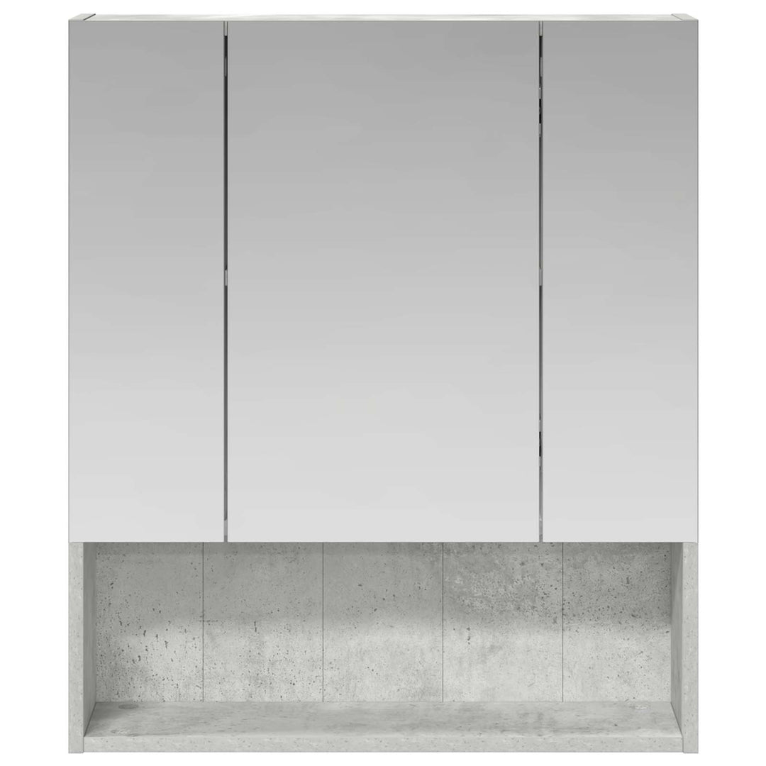 Badeværelsesspejlskab med hylde Beton Grå 60 x 14.5 x 70 cm