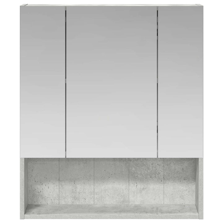 Badeværelsesspejlskab med hylde Beton Grå 60 x 14.5 x 70 cm
