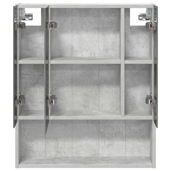 Badeværelsesspejlskab med hylde Beton Grå 60 x 14.5 x 70 cm