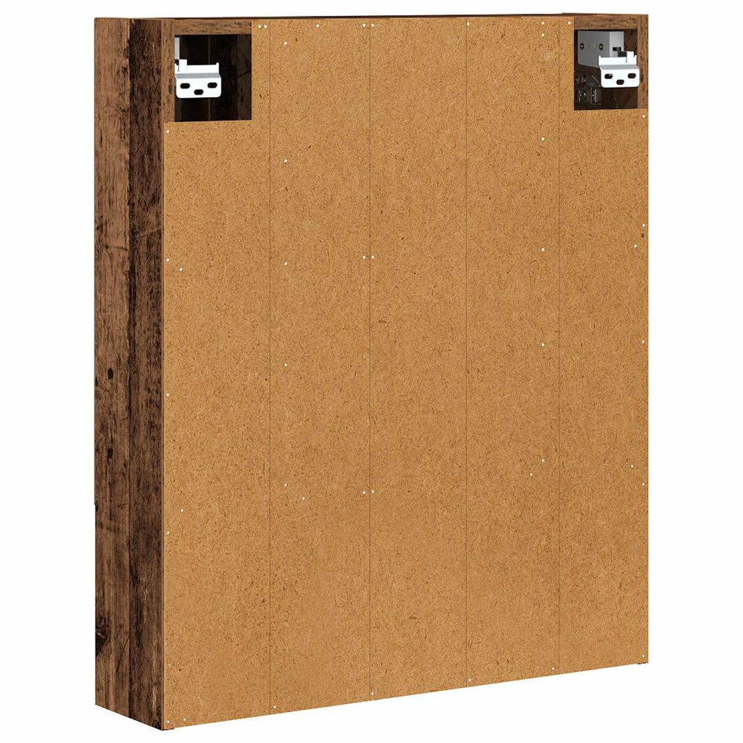 Badeværelsesspejlskab med hylde Gammelt træ 60 x 14.5 x 70 cm